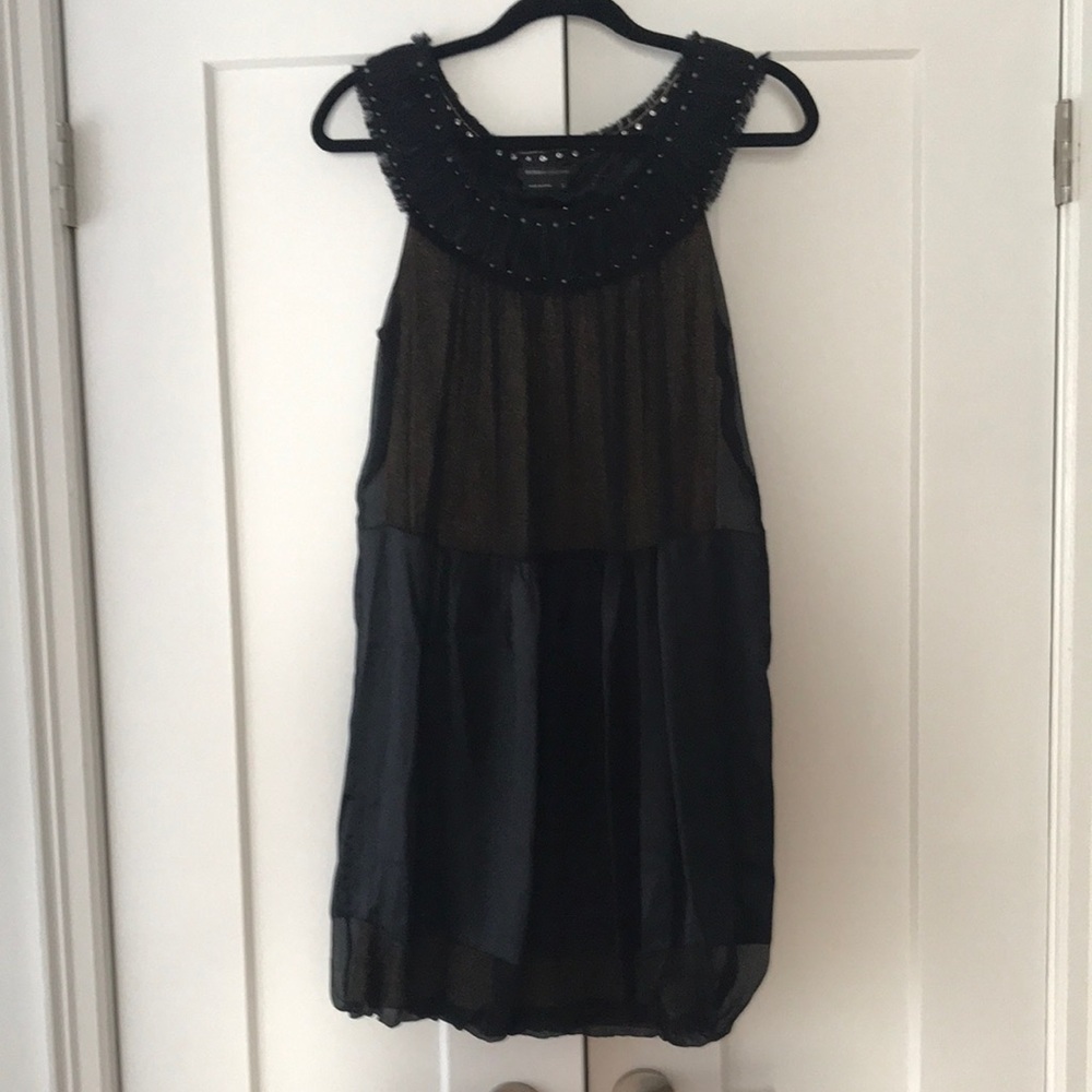 BCBG black and gold dress. Size 2. Excellent condition